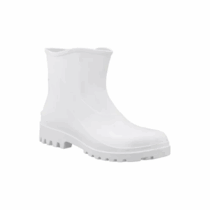 Bota pvc branca cano curto 42
