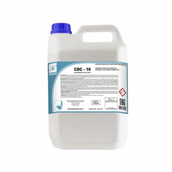 Desinfetante desengordurante clorado cdc - 10 5l spartan