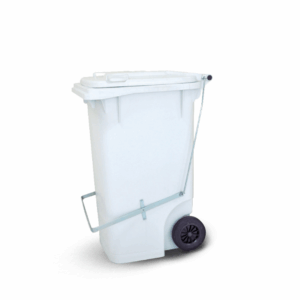 00005093066603480.png Container europeu com rodas 200mm e pedal branco 120l bralimpia