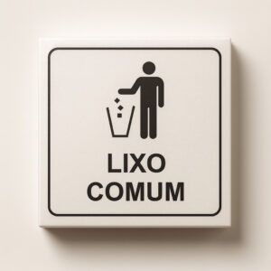 Adesivo para lixeira lixo comum