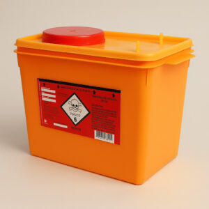 Coletor perfuro rigido residuos toxicos laranja 7l