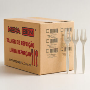 Garfo refeição inquebravel master branco cx 500 un