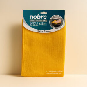 Pano microfibra amarelo c/2 un 40x60cm nobre