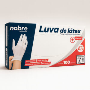 Luva latex com pó g proc nao cirurgico ca 46321 cx 100 un nobre