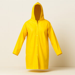 Capa de chuva pvc amarela p