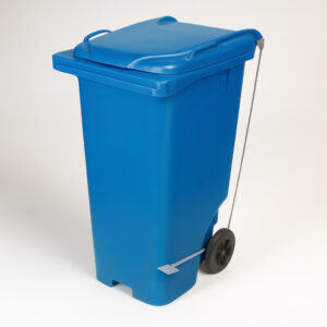 Container com roda 200mm e pedal azul c240pa 240l js