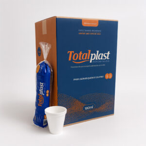 Copo 180ml isopor cx com 1000 un totalplast