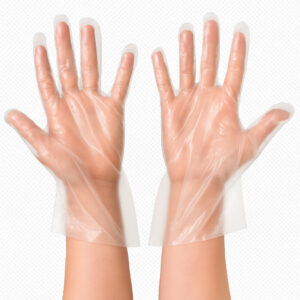 Luva plástica descartavel 100 un nobre