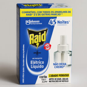 Inseticida elétrico 45 noites refil 32,9ml raid