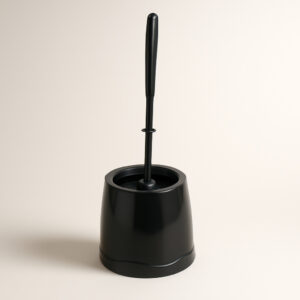 Escova lavatina com pote preta ou