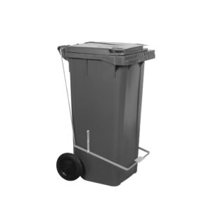 Container com roda 200mm e pedal cinza 120l lp