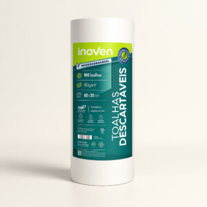Pano toalha descartavel 70g 45x80cm soft bio 100un inoven