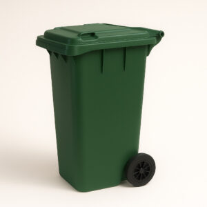 Container europeu 2 rodas 200mm verde 240l bralimpia