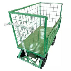 Carro plataforma fechamento em tela com meia porta lateral c630