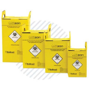 Coletor perfuro cortante 20l amarelo clean box i biobrasil