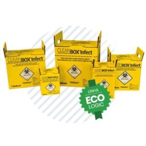 Coletor perfuro cortante 20l am pardo clean box infect