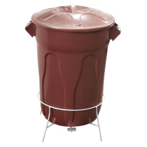 Lixeira pedal com armacao marrom e8gb 100l js