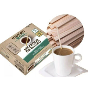 Mexedor de café bambu 11cm ind c 500 un inoven