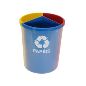 Lixeira coleta seletiva plast 3 cores 26l mix3 js