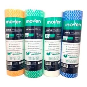 Pano multiuso branco 28cm x 25m inoven